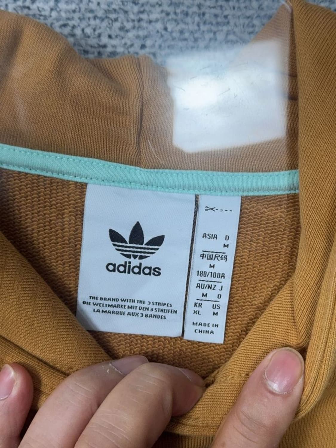 아디다스 빈티지 프린팅 브라운 후드티 M 상품이미지8