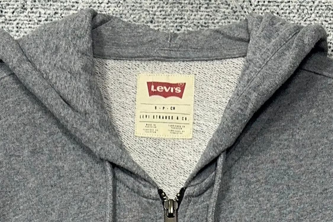 리바이스 레트로 스펠 로고 후드 집업 S 상품이미지5