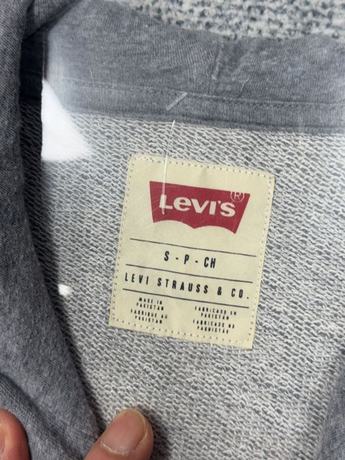 리바이스 레트로 스펠 로고 후드 집업 S 상품이미지8