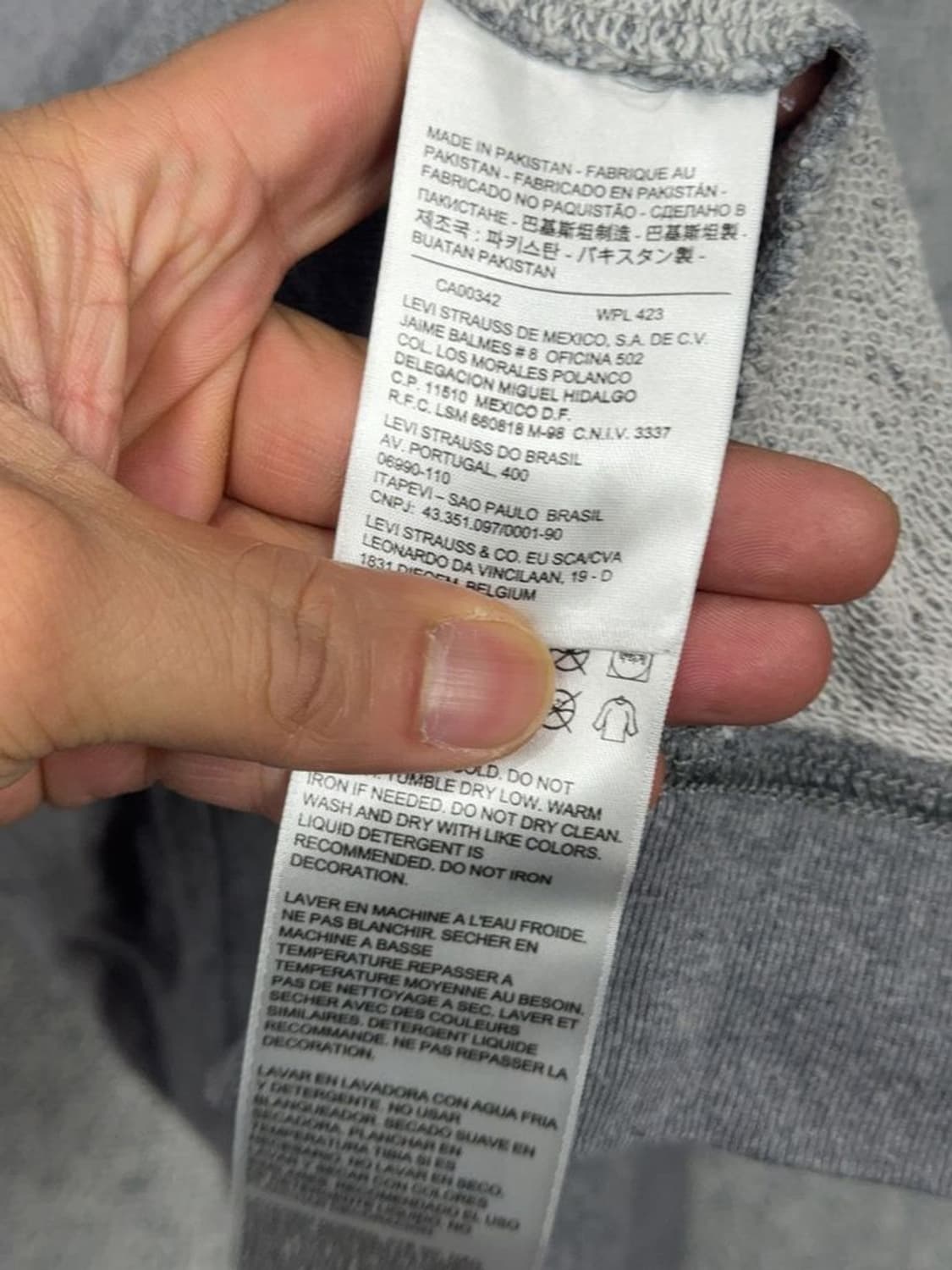 리바이스 레트로 스펠 로고 후드 집업 S 상품이미지9