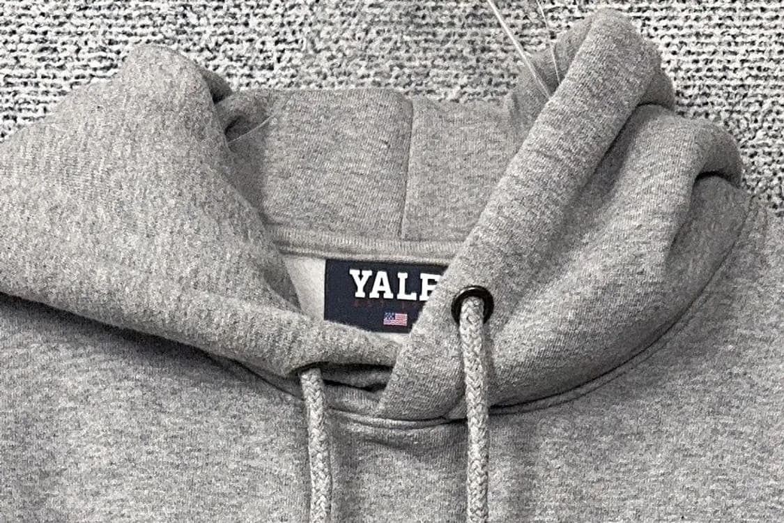 예일 베어 로고 라이트 그레이 후드티 M 상품이미지5