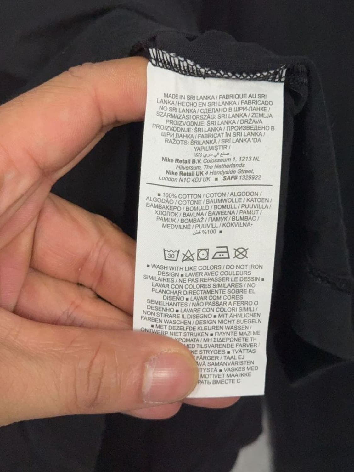 나이키 빅스우시 프린팅 블랙 긴팔티 L 상품이미지8