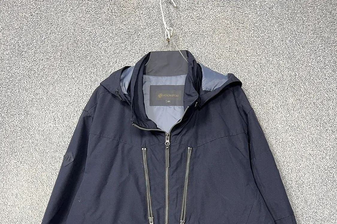 코오롱 네이비 기능성 후드 바람막이 100 상품이미지3