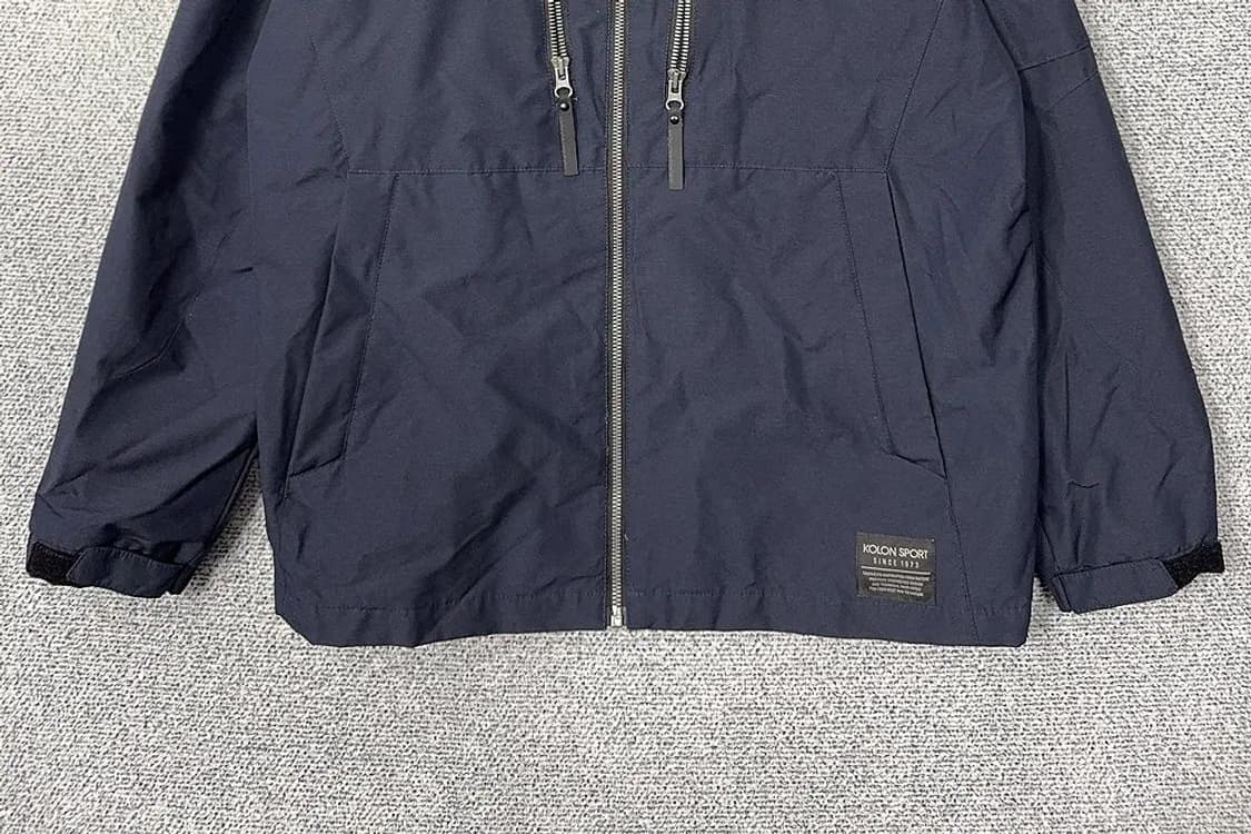 코오롱 네이비 기능성 후드 바람막이 100 상품이미지4