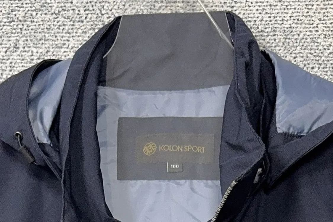 코오롱 네이비 기능성 후드 바람막이 100 상품이미지5