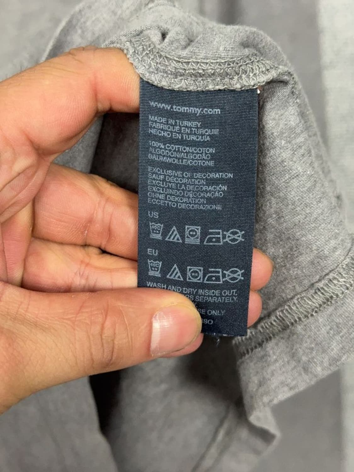 타미힐피거 프린팅 라이트 그레이 긴팔티 XL 상품이미지8