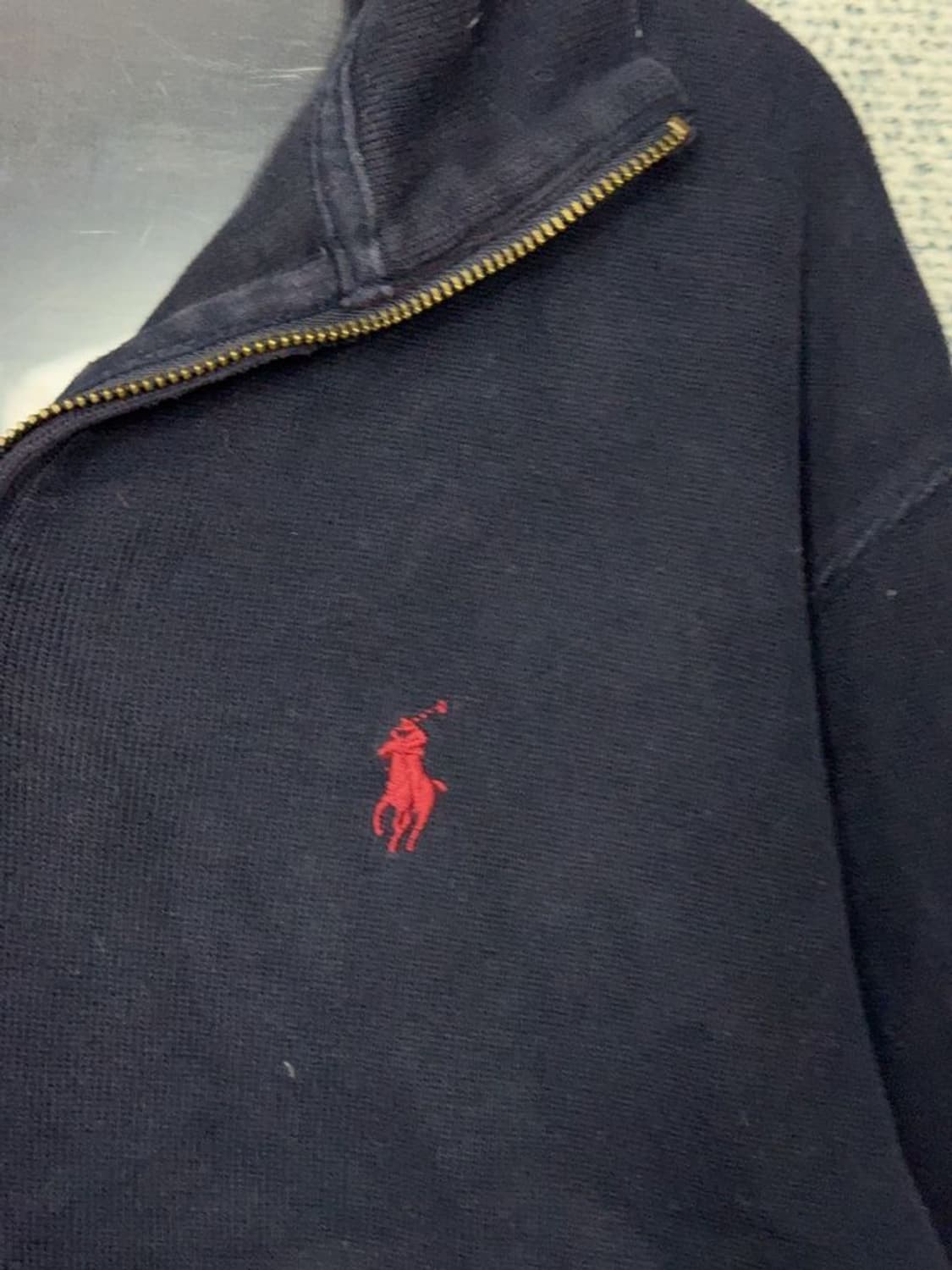 폴로 랄프로렌 로고 네이비 반집업 맨투맨 S 상품이미지8