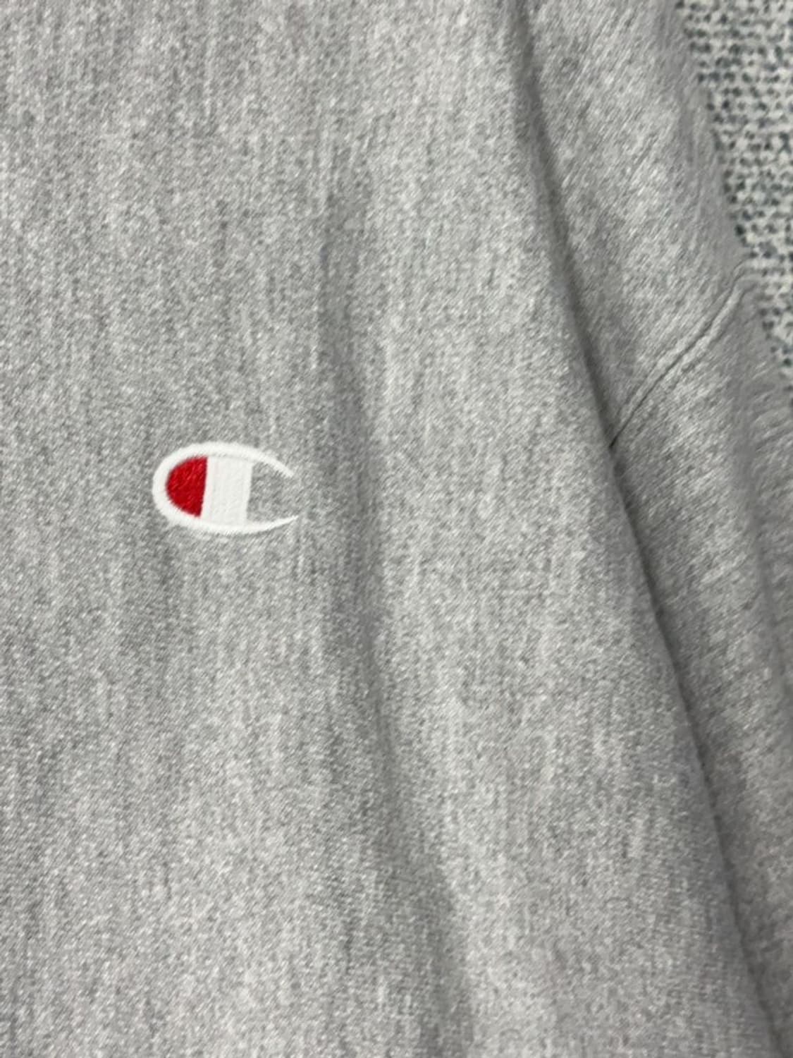 챔피온 라이트 그레이 리버스위브 하드 코튼 후드티 L 상품이미지8