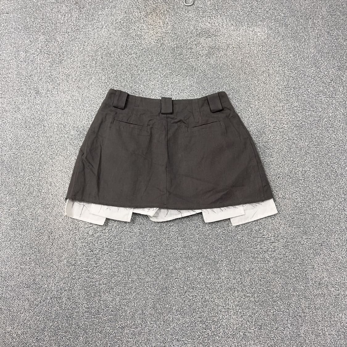 CIDER 그레이 레이어드 미니스커트 S 상품이미지2