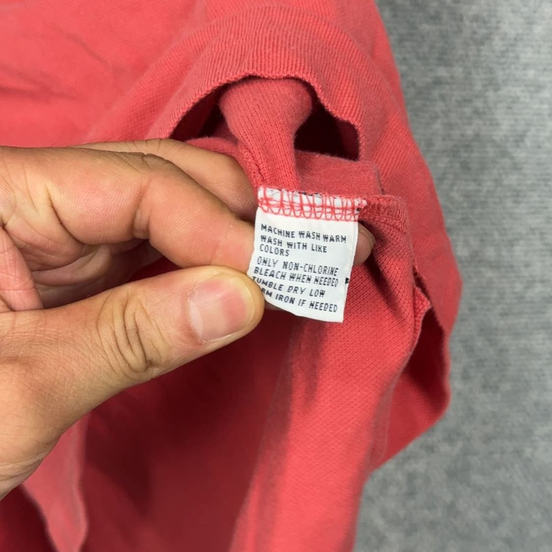 폴로 커스텀핏 캐주얼 코랄 반팔 카라티 M 상품이미지7