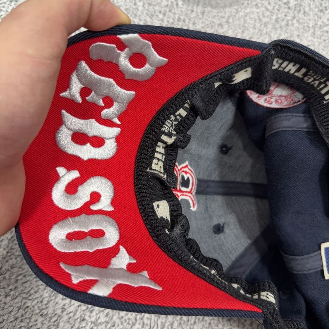 MLB 보스턴 자수 로고 네이비 캡 S - M 상품이미지2