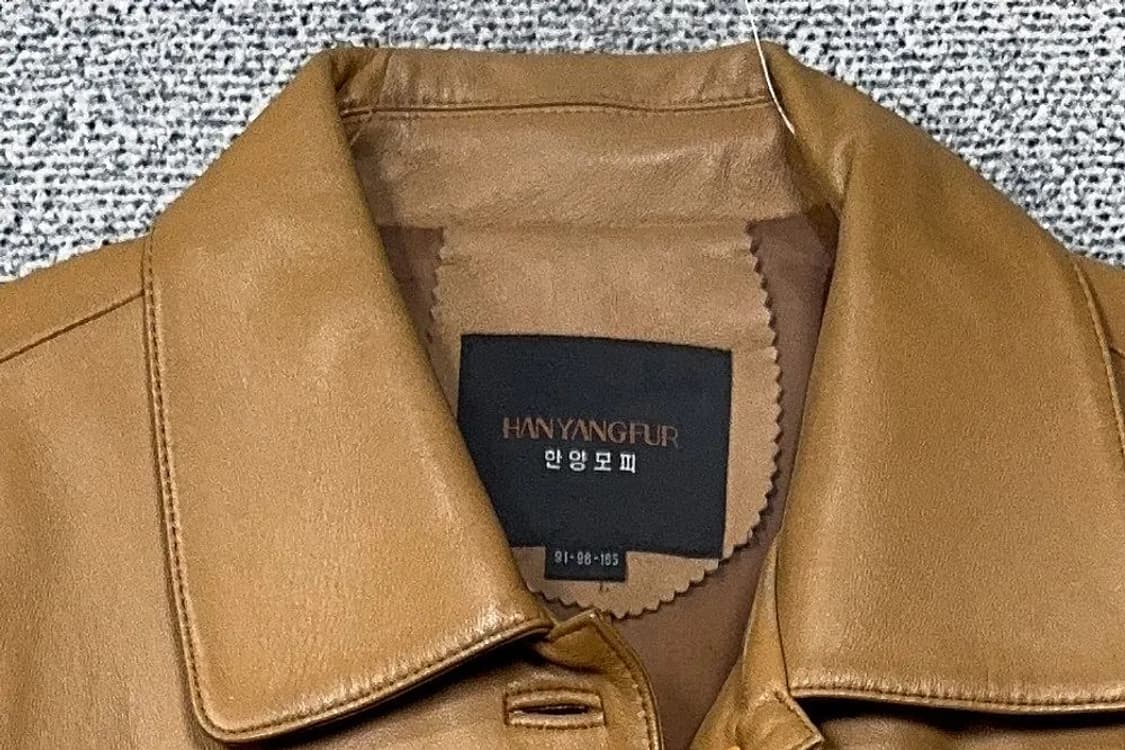 한양모피 카멜 양가죽 여성 자켓 XS 상품이미지5