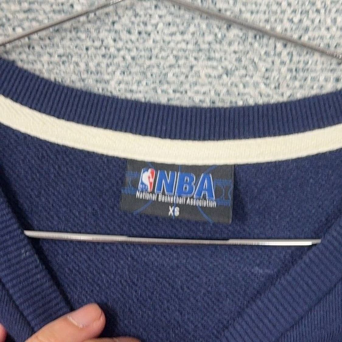 NBA 프린팅 로고 네이비 맨투맨 XS 상품이미지3