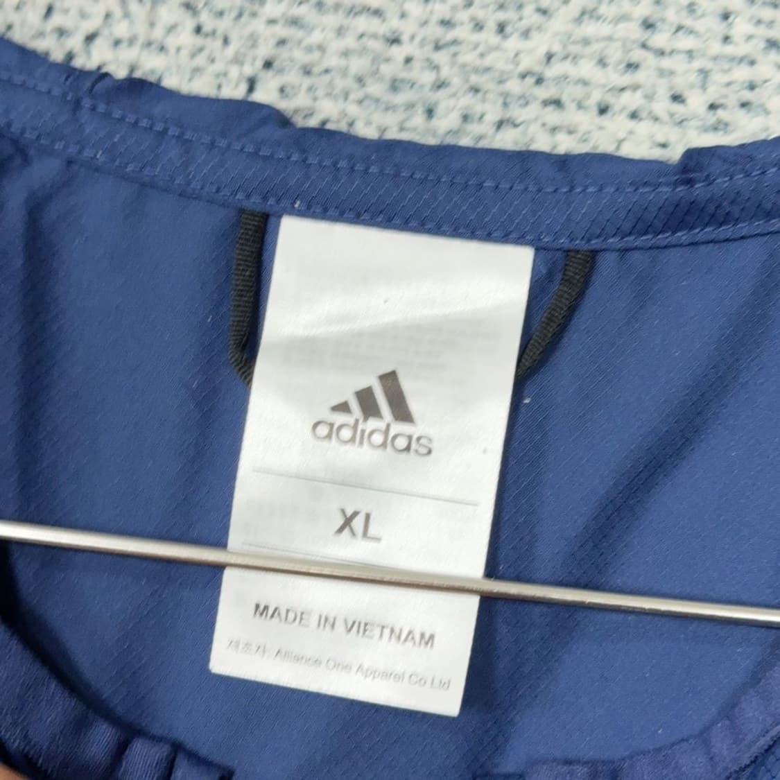 아디다스 네이비 로고 기능성 블루 바람막이 XL 상품이미지4