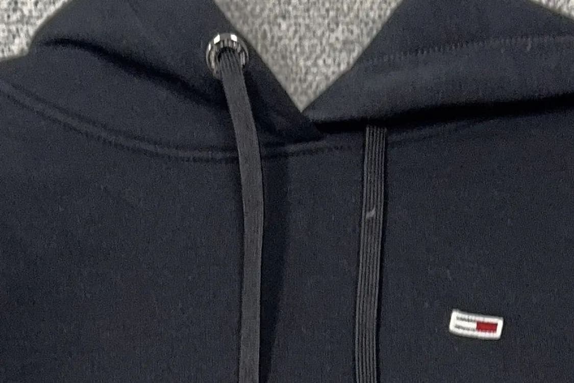 타미 진스 블랙 크롭 오버핏 후드티 S 상품이미지5