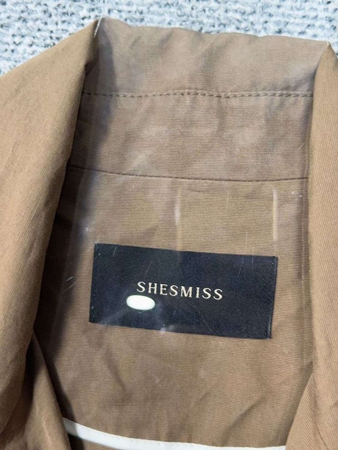 쉬스미스 브라운 버튼 코튼 트렌치 코트 XL 상품이미지7