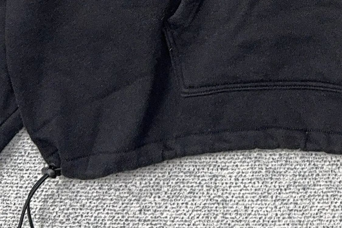 반스 블랙 센터 로고 오버핏 스웻 후드티 LARGE 상품이미지7