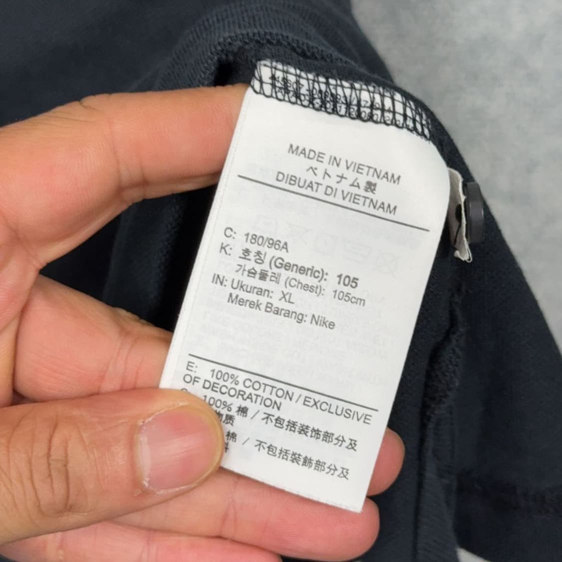 나이키 네이비 로고 반팔 카라티 XL 상품이미지6