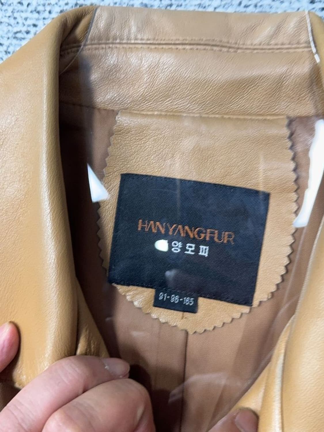 한양모피 카멜 양가죽 여성 자켓 XS 상품이미지8