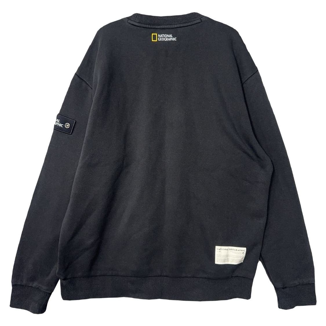 내셔널지오그래픽 블랙 완장 로고 맨투맨 XL 상품이미지2