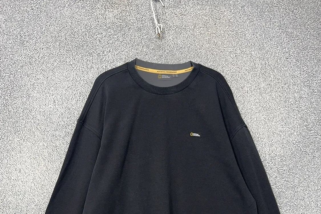 내셔널지오그래픽 블랙 백프린팅 맨투맨 L 상품이미지3