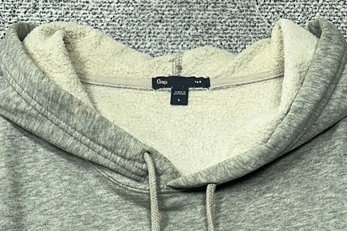 갭 프린팅 라이트 그레이 후드티 L 상품이미지5