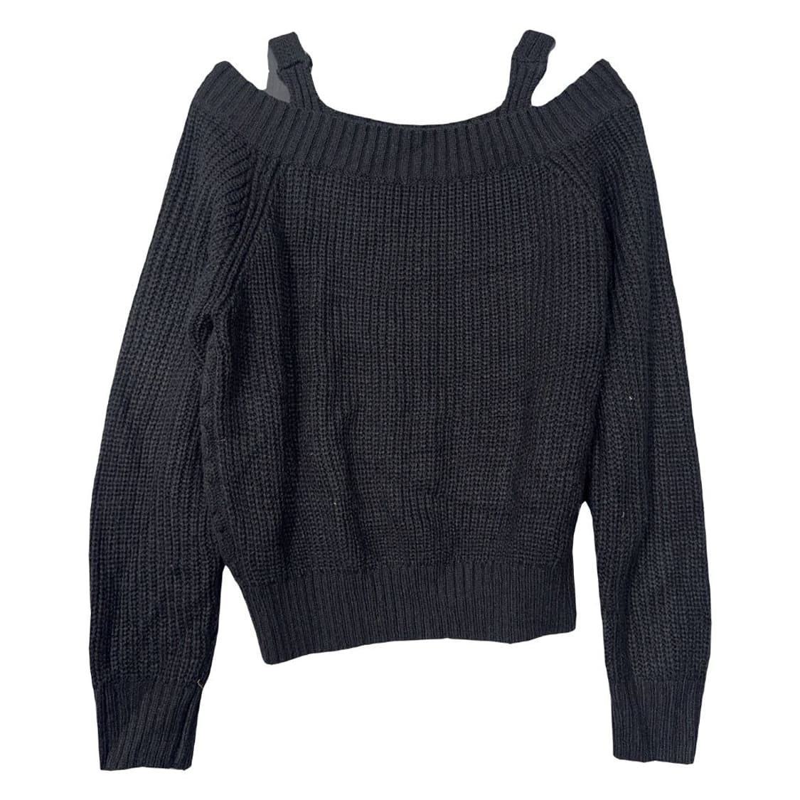 여성 오버 브이넥 블랙 니트 상품이미지2