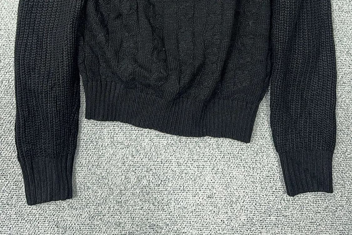 여성 오버 브이넥 블랙 니트 상품이미지4