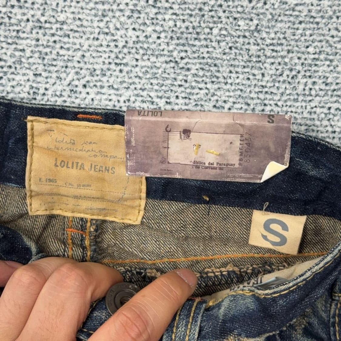 LOLITA JEANS Y2K 워싱 빈티지 데님 스커트 S 상품이미지7