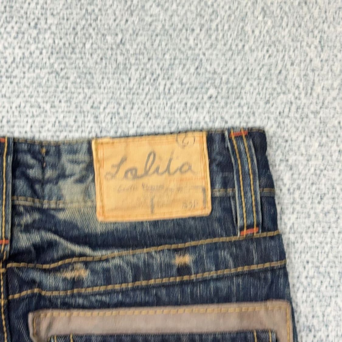LOLITA JEANS Y2K 워싱 빈티지 데님 스커트 S 상품이미지8