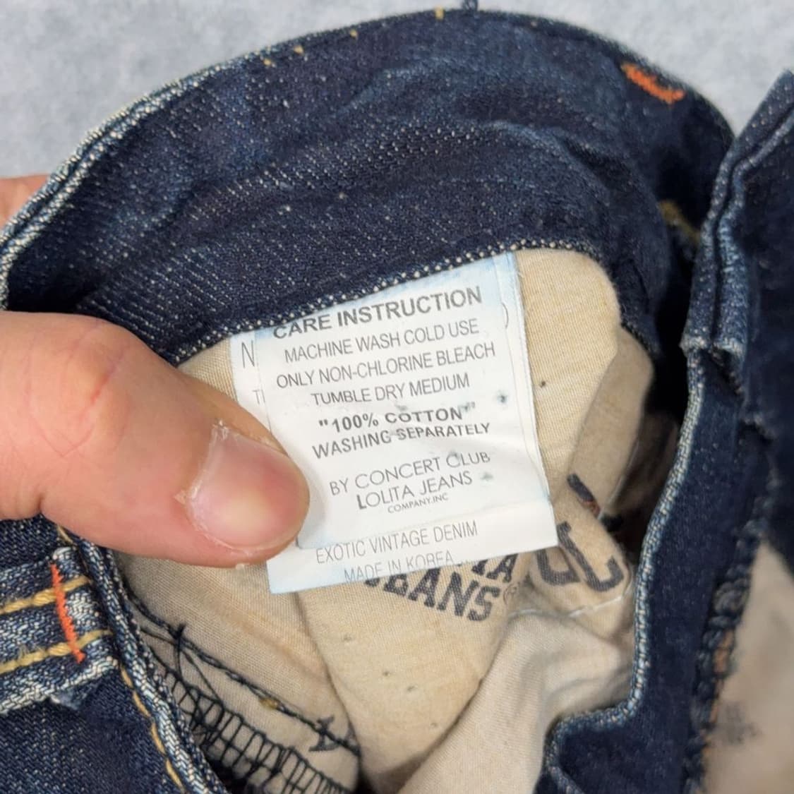 LOLITA JEANS Y2K 워싱 빈티지 데님 스커트 S 상품이미지9