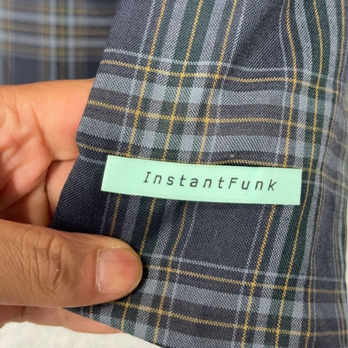 INSTANTFUNK 체크 네이비 블레이저 자켓 0 상품이미지7