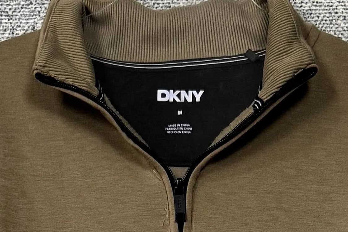 DKNY 카키 사이드 포켓 캐주얼 반집업 맨투맨 L 상품이미지5