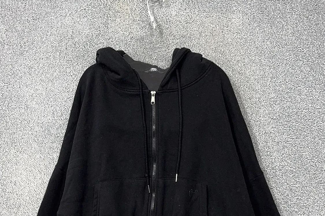 젝시믹스 블랙 로고 크롭 오버핏 후드 집업 F 상품이미지3