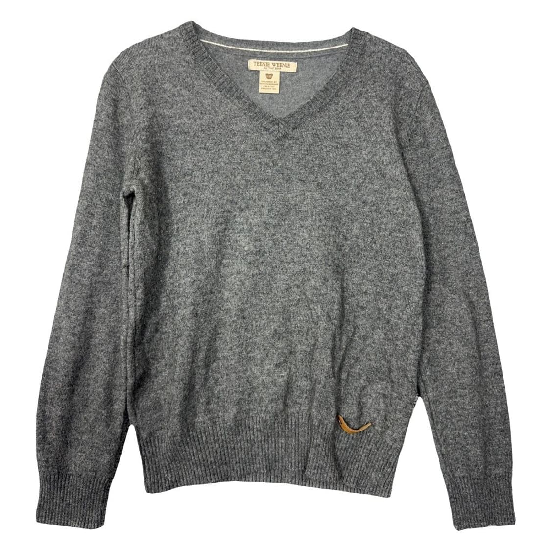 티니위니 그레이 브이넥 울 니트 UXS 상품이미지1