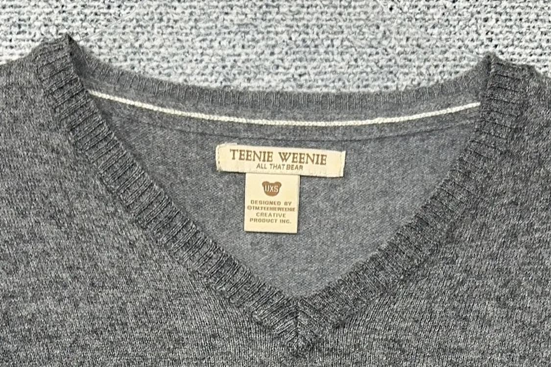 티니위니 그레이 브이넥 울 니트 UXS 상품이미지5