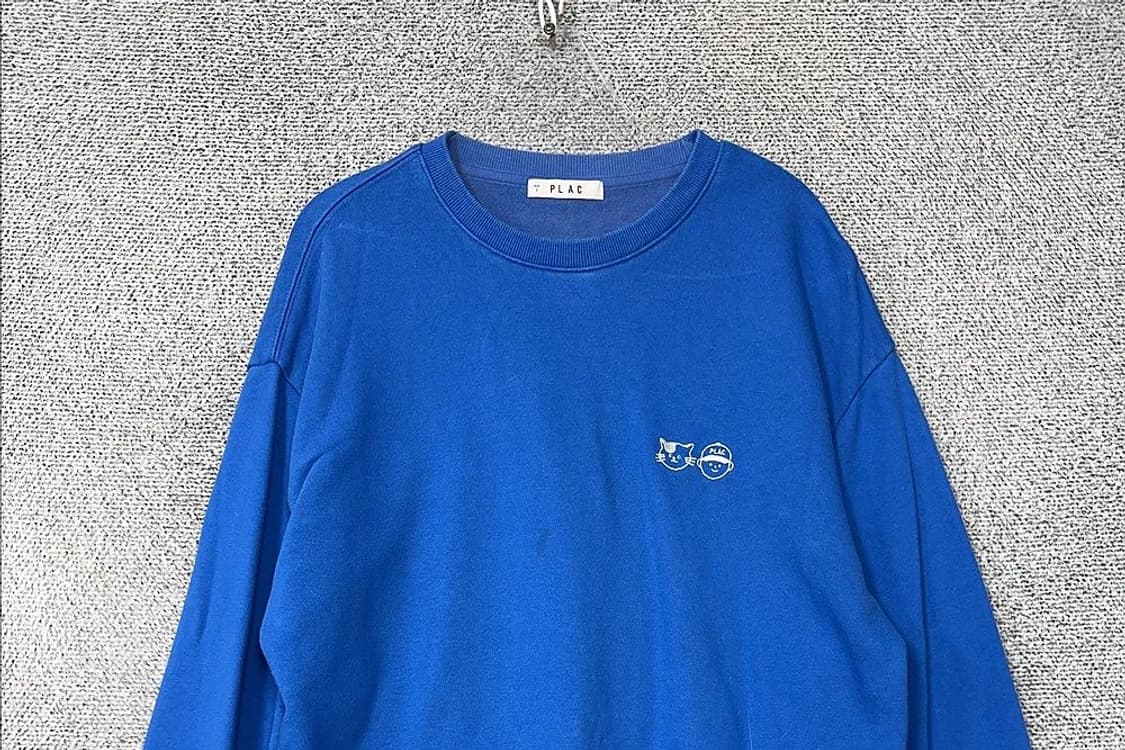 플랙진 블루 로고 맨투맨 S 상품이미지3