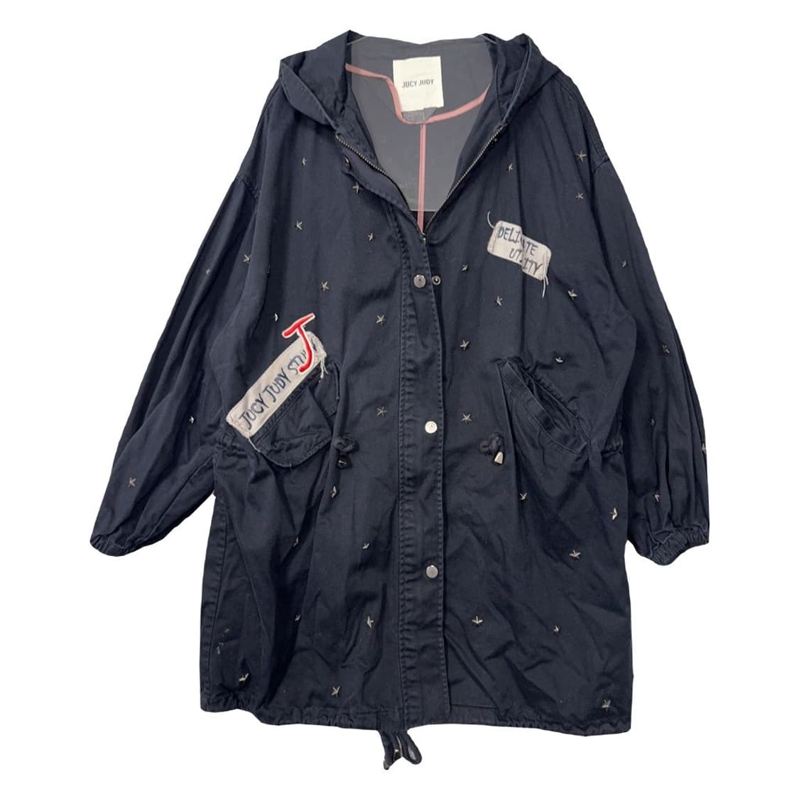 쥬씨쥬디 네이비 빈티지 피쉬테일 야상 코트 XS 상품이미지1
