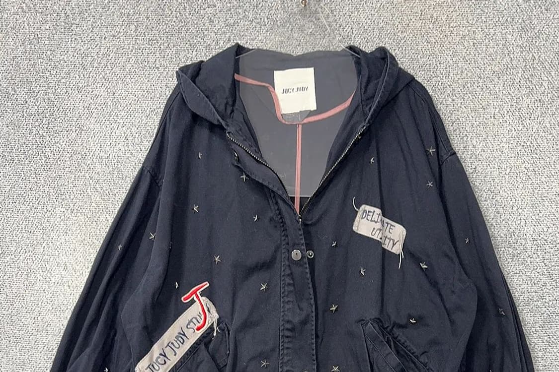 쥬씨쥬디 네이비 빈티지 피쉬테일 야상 코트 XS 상품이미지3