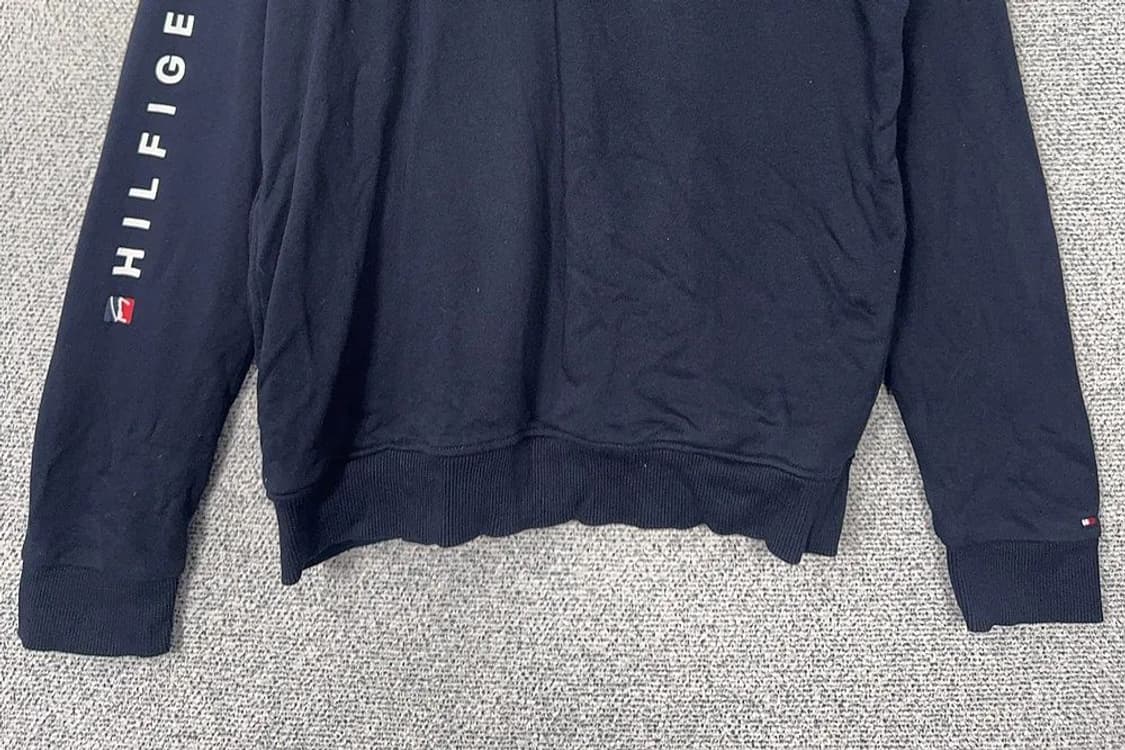 타미힐피거 프린팅 네이비 후드티 XXL 상품이미지4