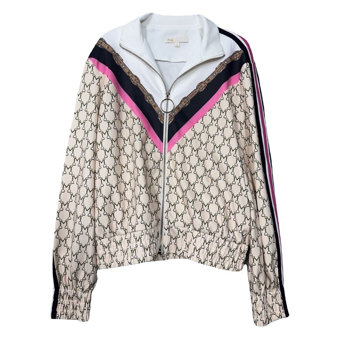 마쥬 클래식 패턴 여성 집업 저지 1 상품이미지1