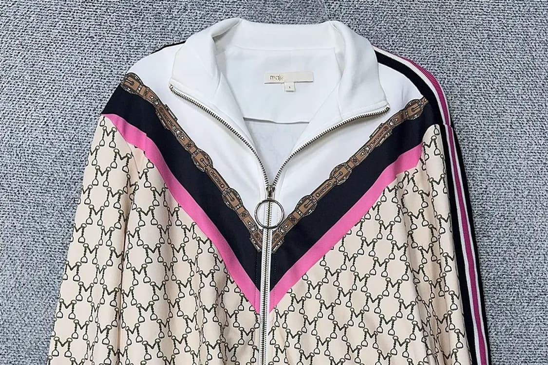 마쥬 클래식 패턴 여성 집업 저지 1 상품이미지3