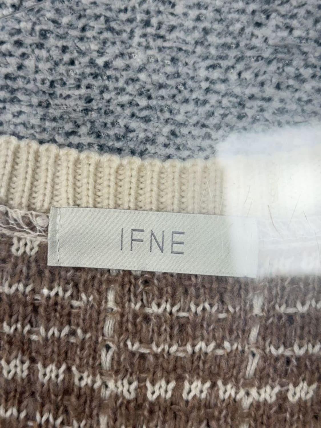 이프네 체크 베이지 니트 조끼 FREE 상품이미지7