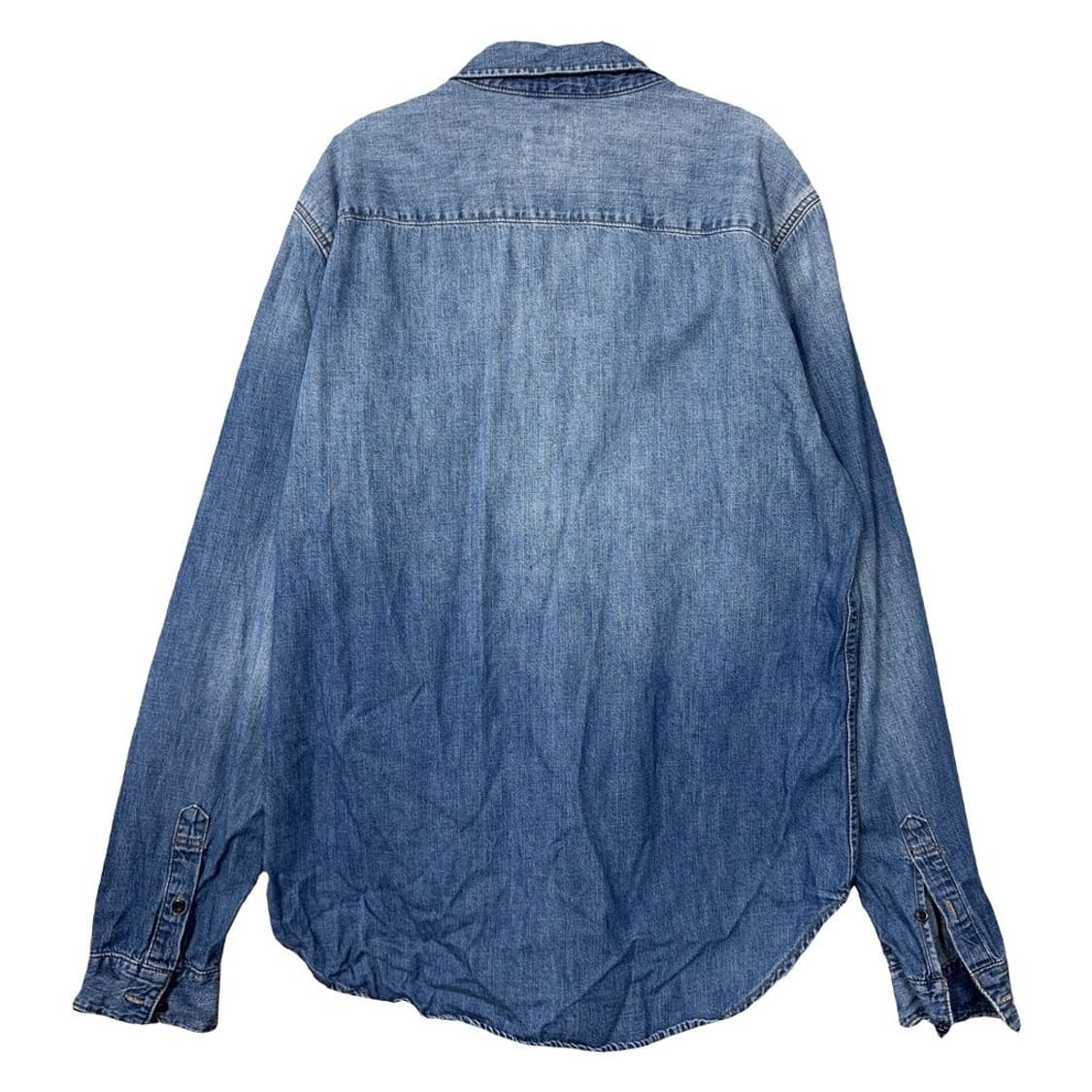 후아유 블루 빈티지 워싱 데님 셔츠 L 상품이미지2