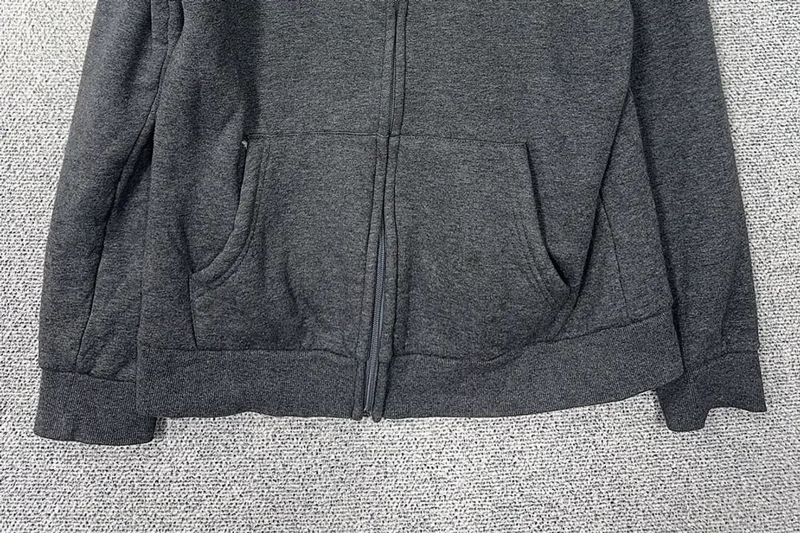 게스 스펠 로고 양털 그레이 후드 집업 L 상품이미지4