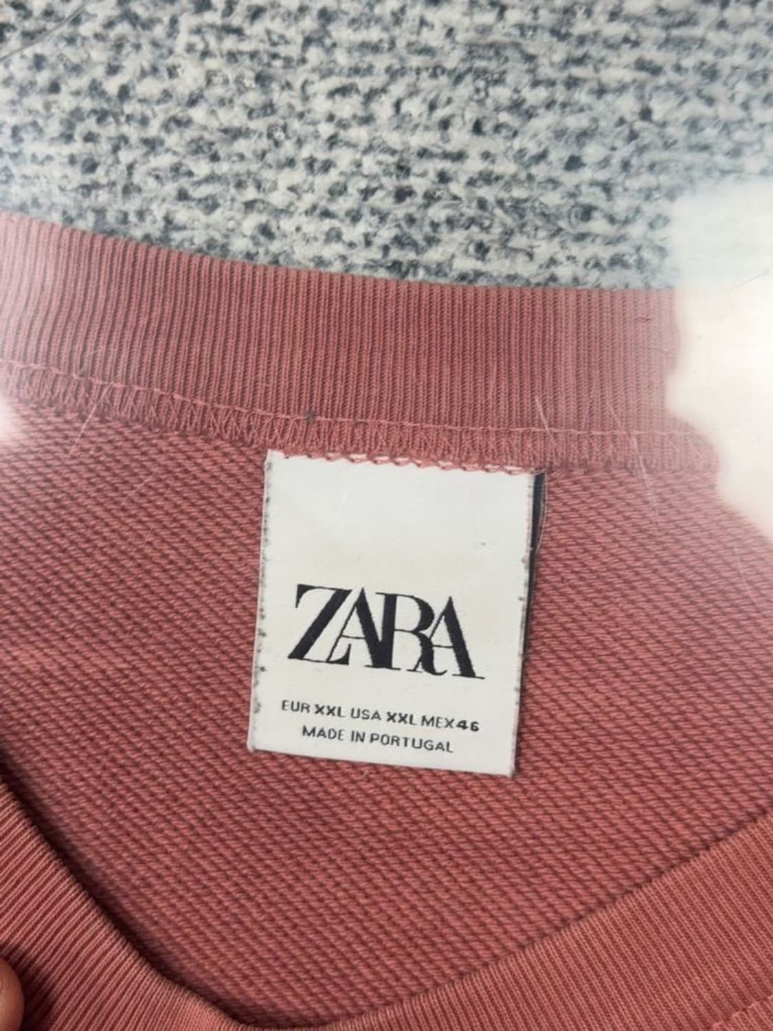 자라 코랄 무지 오버핏 맨투맨 XXL 상품이미지7