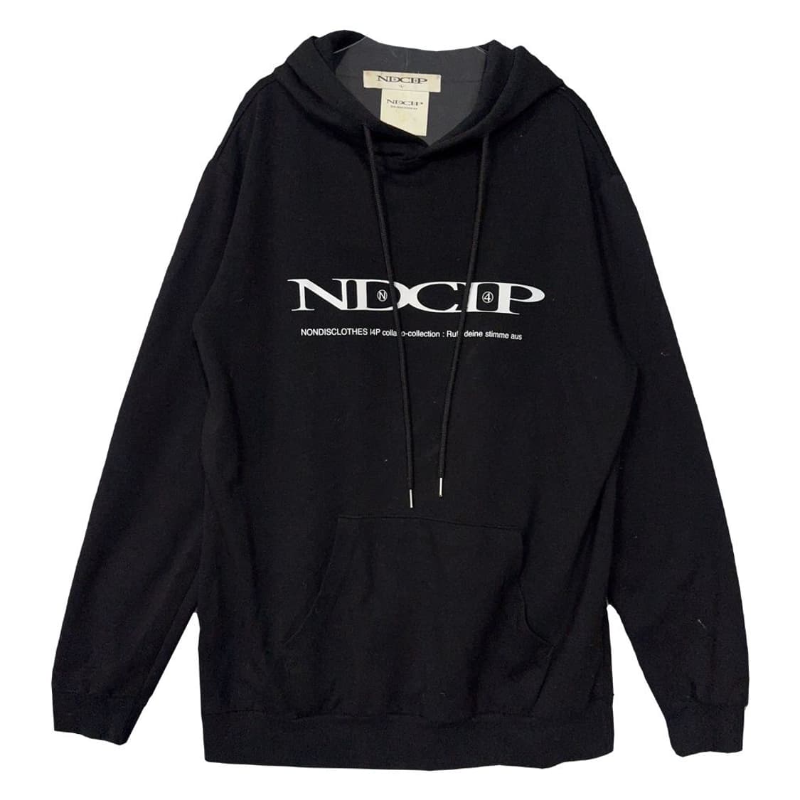 논디스클로즈 프린팅 블랙 후드티 L 상품이미지1