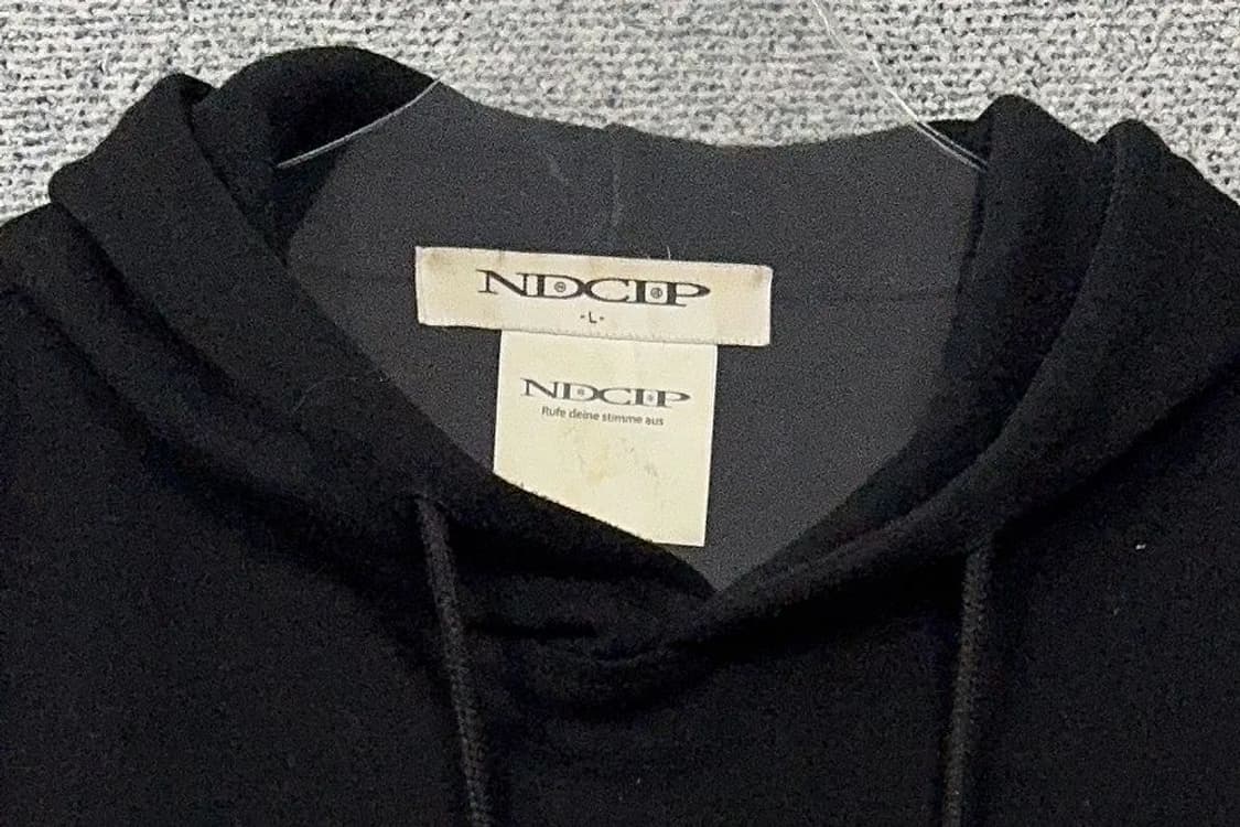 논디스클로즈 프린팅 블랙 후드티 L 상품이미지5