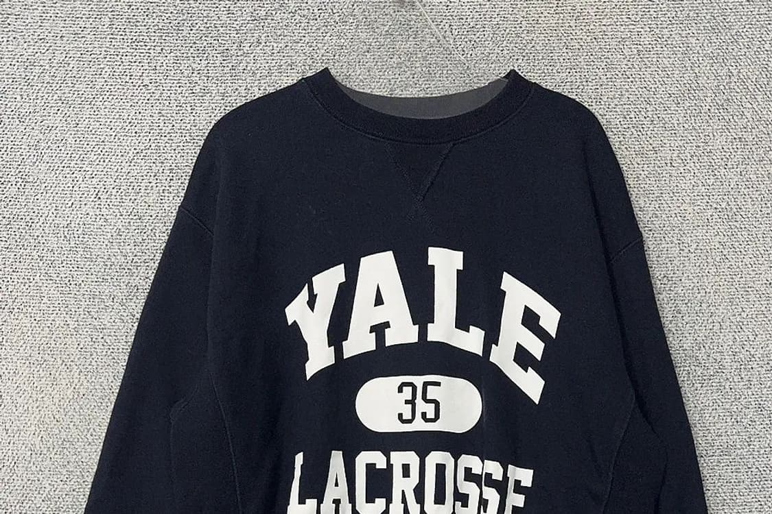 예일 프린팅 네이비 맨투맨 SMALL 상품이미지3