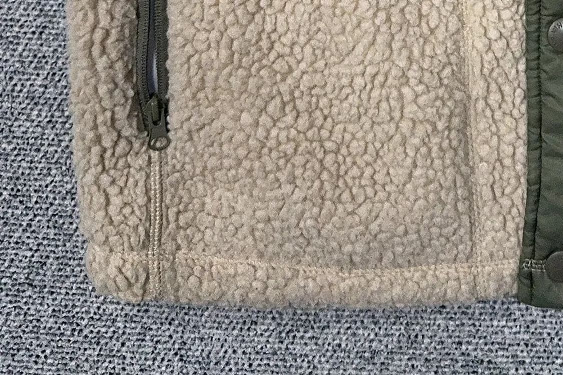 후아유 베이지 카키 양면 후리스 조끼 M 상품이미지6